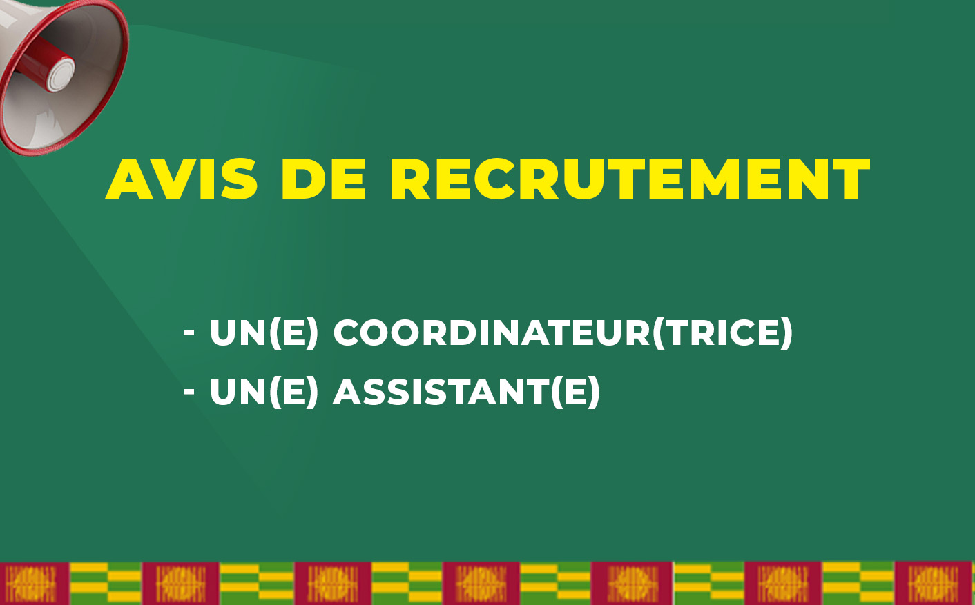 AVIS DE RECRUTEMENT